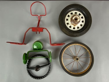 Group of Toy Wheels and Parts