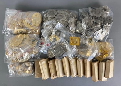 Group of Reproduction Security Hat Badges and More