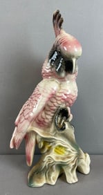 Porcelain Cockatoo Statue