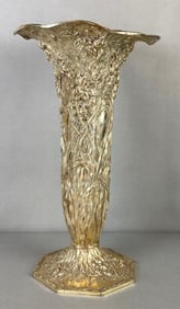 Barbour S.P. Co. International Silverplate Cast Metal Repousse Vase