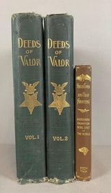 2 Volumes 1906 Deeds of Valor Hardcover Books