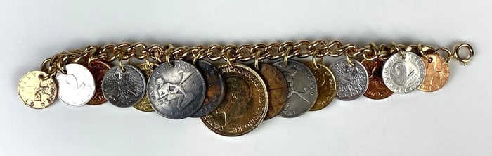 Assorted Coin Charm Bracelet
