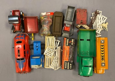 Group of Assorted Pressed Steel Toys and More