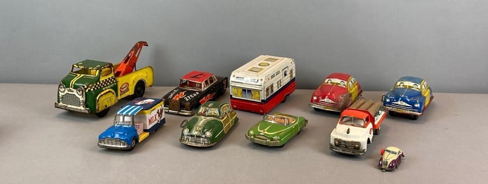 Group of Tin-Litho Toy Vehicles