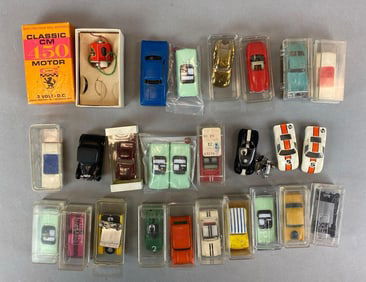 Group of Slot Car Chassis and More