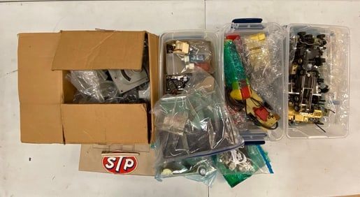 Group of Assorted Toy Car Parts and More