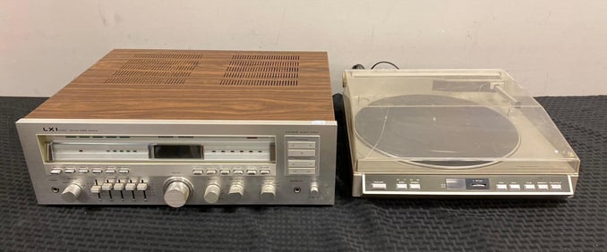 Group of Record Player and Receiver