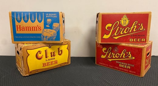 Group of 4 Vintage Beer Crates