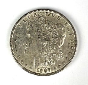 1887 Morgan Silver Dollar Coin