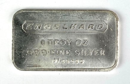 Engelhard 1 oz .999 Fine Silver Ingot/ Bar