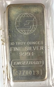 Engelhard 10 oz .999 Fine Silver Ingot/ Bar