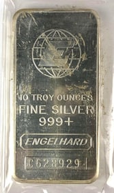 Engelhard 10 oz .999 Fine Silver Ingot/ Bar