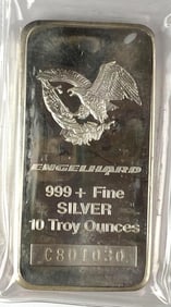 Engelhard Eagle 10 oz .999 Fine Silver Ingot/ Bar