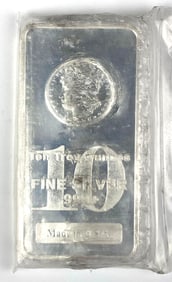 Highland Mint Morgan Design 10 oz .999 Fine Silver Ingot/ Bar