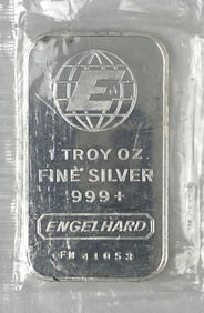 Engelhard 1 oz .999 Fine Silver Ingot/ Bar