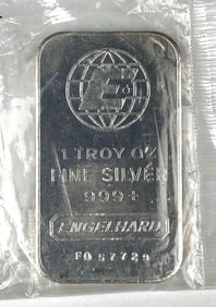 Engelhard 1 oz .999 Fine Silver Ingot/ Bar