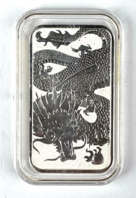 2022 Australia $1 Year of the Dragon 1 oz .999 Silver Ingot/ Bar