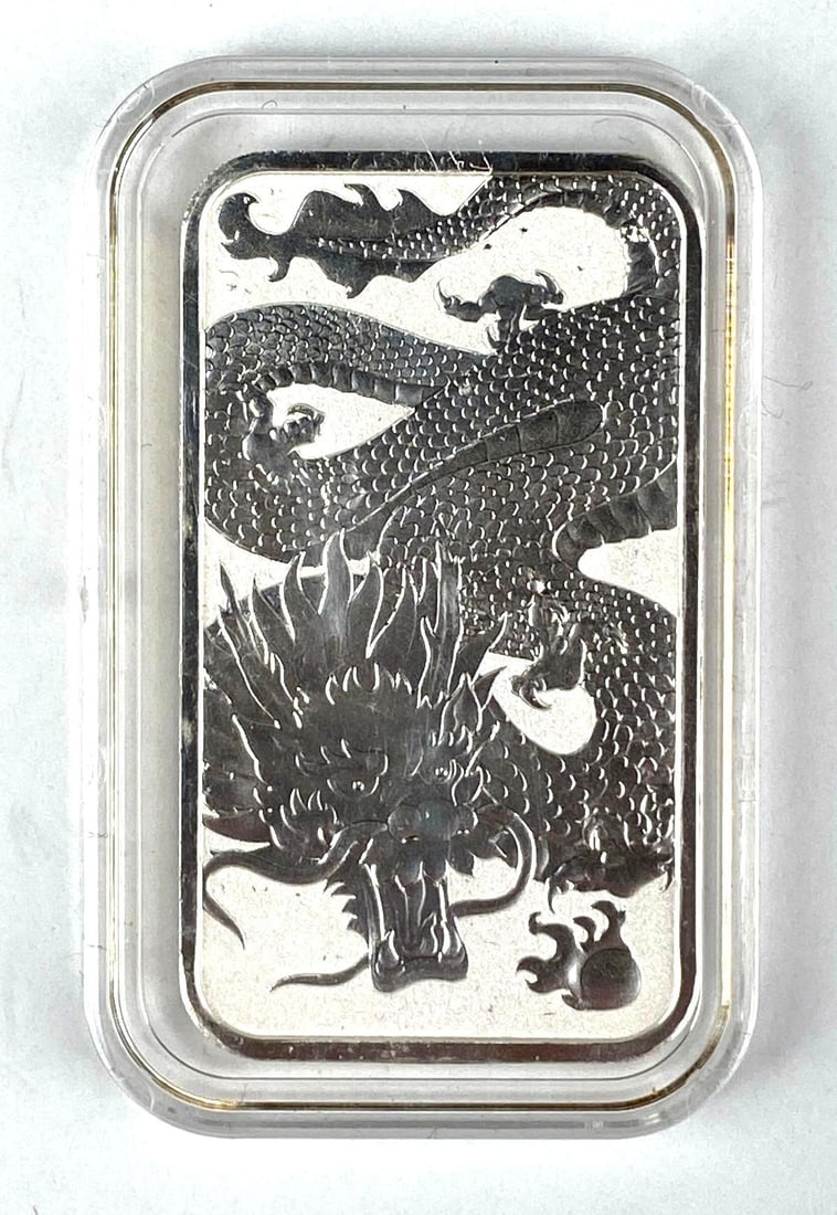 2022 Australia $1 Year of the Dragon 1 oz .999 Silver Ingot/ Bar (1 of 2)