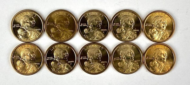 Group of 10 2000 P US Sacagawea Dollars
