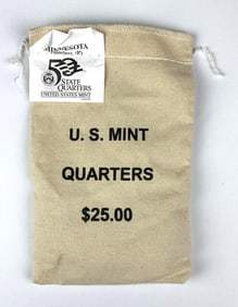 US Mint $25 Minnesota P State Quarter in Original Canvas Bag