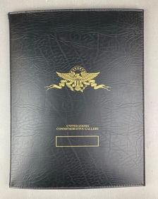 Group of 53 US State Quarters in a US Commemorative Gallery Album and More