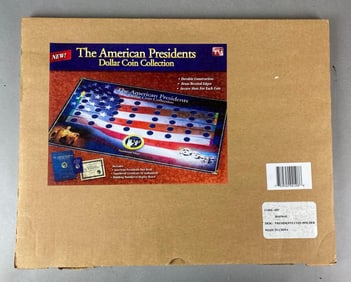 Group of 36 President Dollar Coins in a The Presidential Mint Album