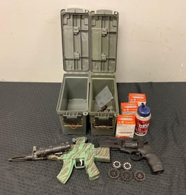 Assorted co2 gas and Airsoft