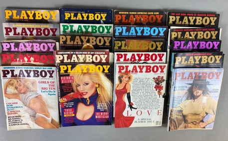 Group of 20 Vintage Playboy Magazines