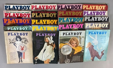 Group of 20 Vintage Playboy Magazines