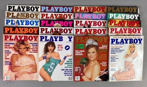 Group of 20 Vintage Playboy Magazines
