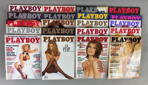 Group of 20 Vintage Playboy Magazines