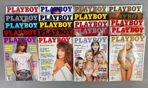 Group of 20 Vintage Playboy Magazines