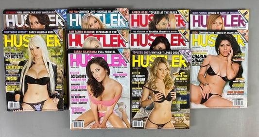 Group of 10 Hustler Magazines