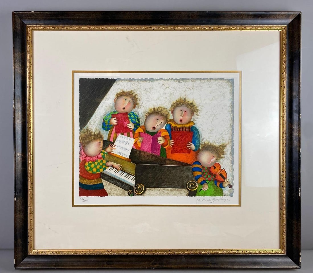 Les Enfants Musiciens by Graciela Rodo Boulanger: No COA measures H 29.5in x W 33in