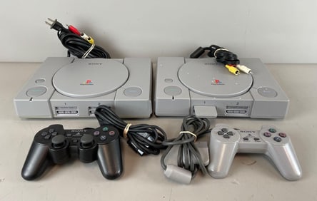 Group of 2 Sony PlayStation Video Game Consoles