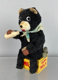 1960s Japanese Wind-Up Milk Drinking Bear
