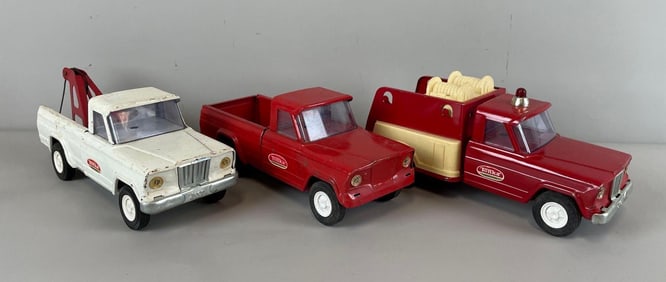 Group of Tonka Pressed Steel Trucks