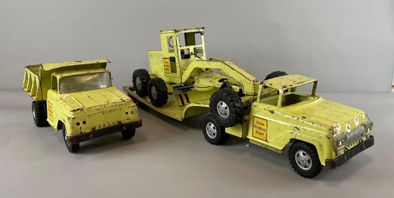 Group of Tonka State Hi-Way Dept Pressed Steel Vehicles
