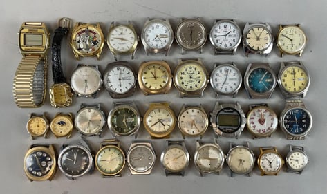 Group of Assorted Wristwatch Faces
