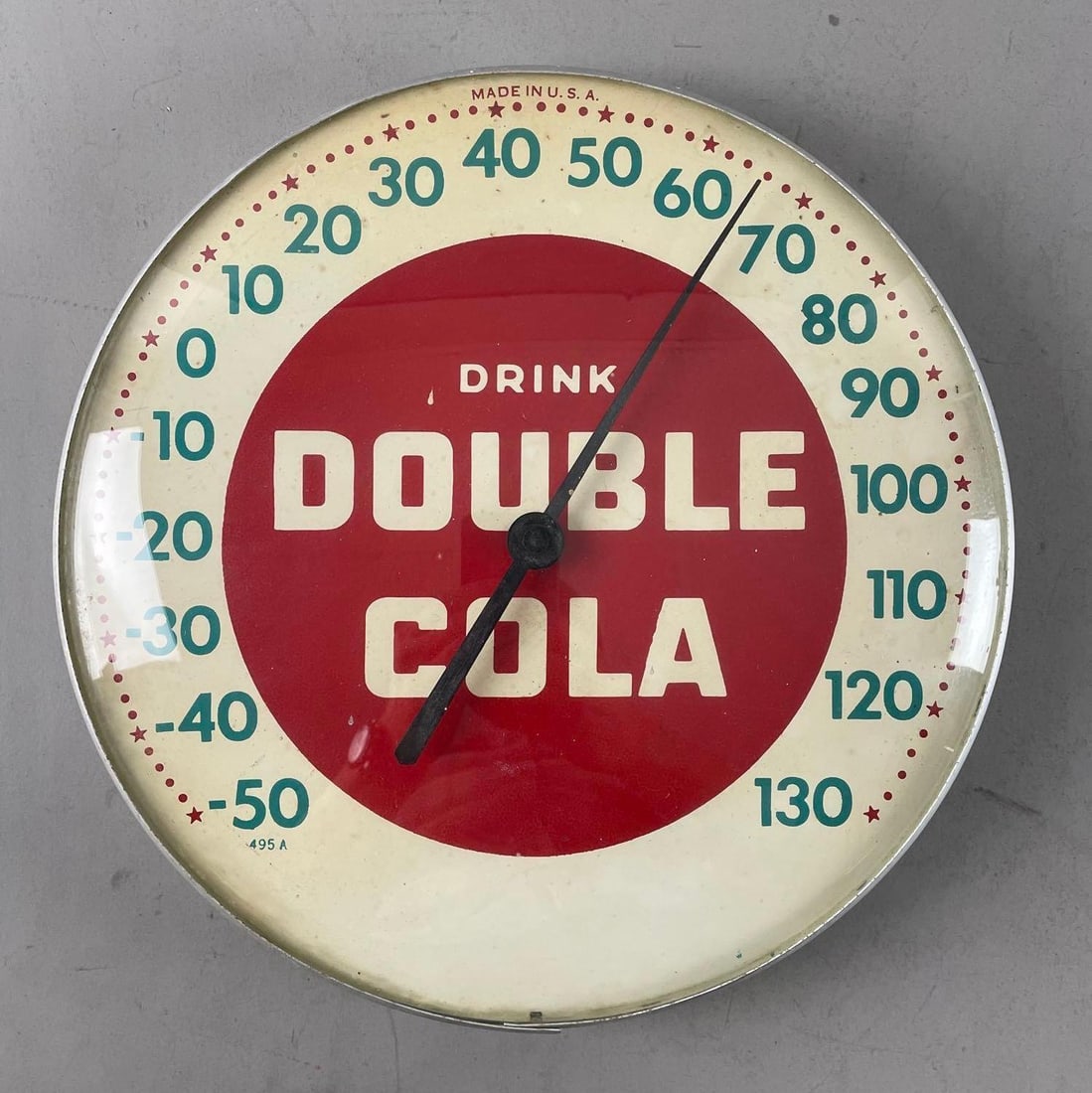 Vintage Drink Double Cola Advertising Thermometer (1 of 2)