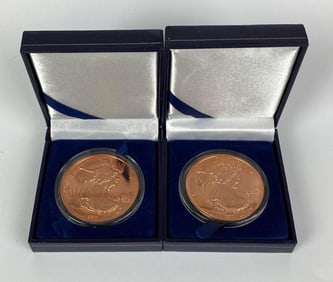 Group of 2 2011 Copper American Eagle Design .85 oz .999 Copper Rounds