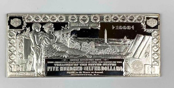 US Mint 8.07 oz .999 Silver Certificate