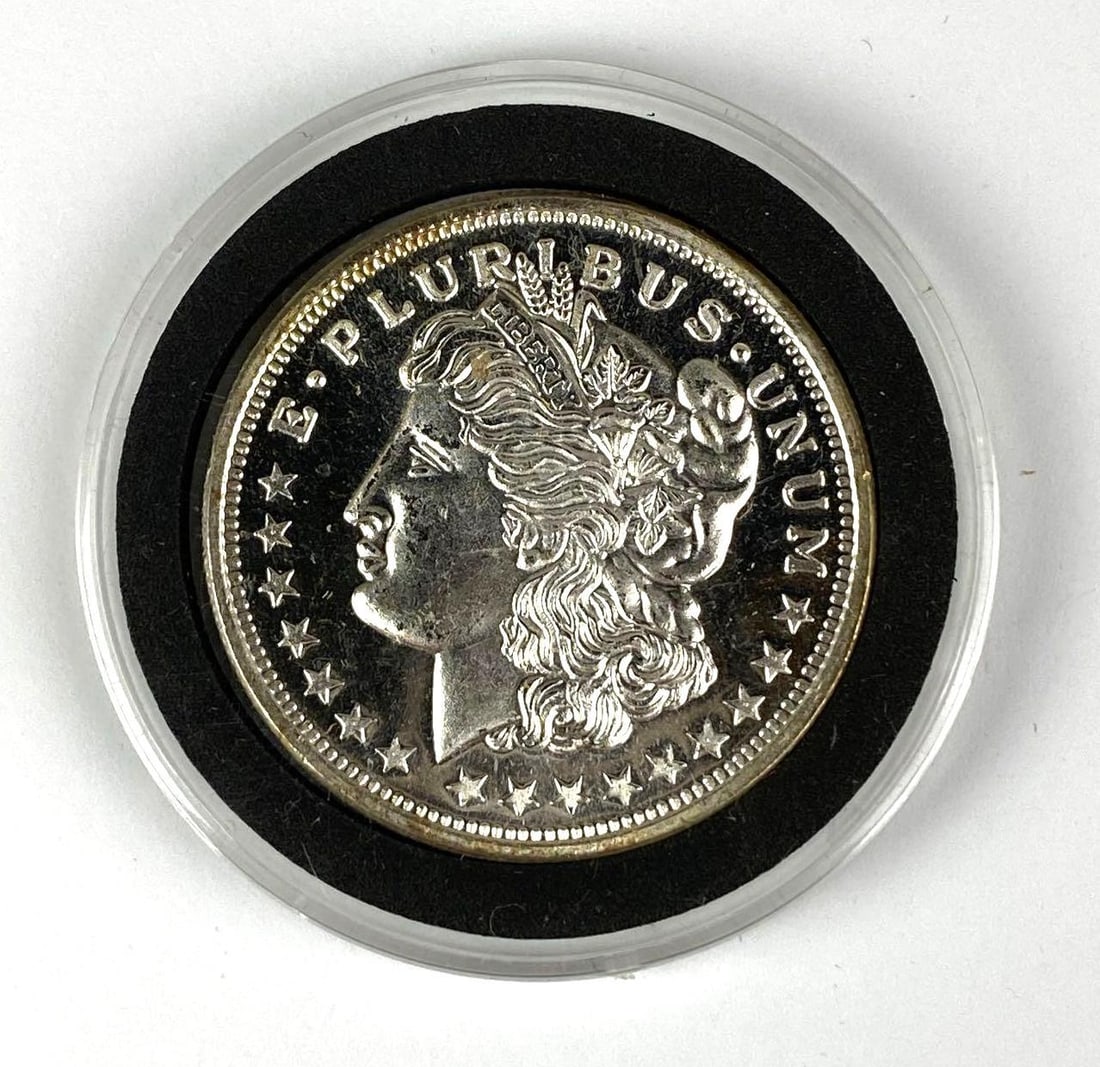 Silver Trade Unit Morgan Silver Dollar Design 1 oz .999 Fine Silver Round (1 of 2)