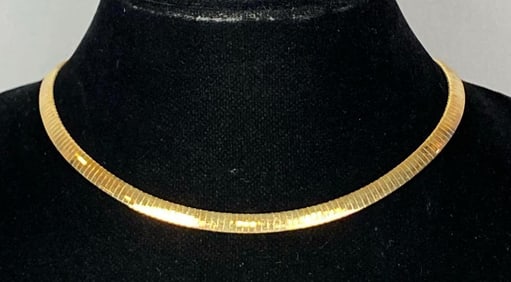 Signed Veronese 18K Gold Bonded .925 Sterling Silver Necklace