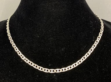 Signed .925 Sterling Silver Mariner Chain Necklace