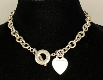 Tiffany and Co. .925 Sterling Silver Choker Necklace