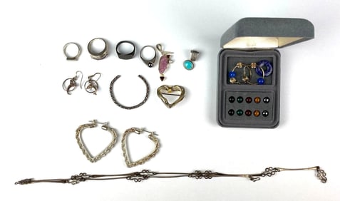 Group of Assorted .925 Sterling Silver Jewelry