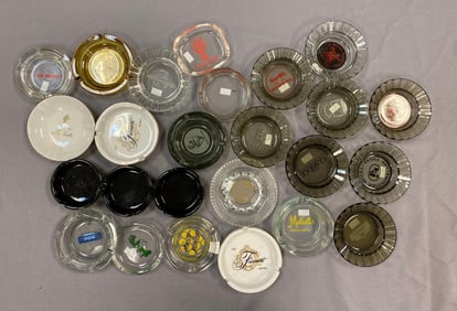 Group of Vintage Hotel Ashtrays