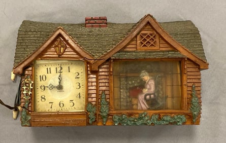 Vintage Haddon Home Sweet Home Mantel Clock
