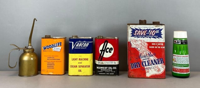 Group of Oil Advertising Cans and More
